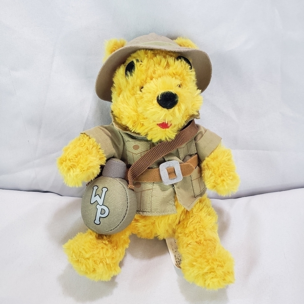 Disney Parks Winnie The Pooh Safari Bear Plush Stuffed Toy 8 Inch Animal Kingdom